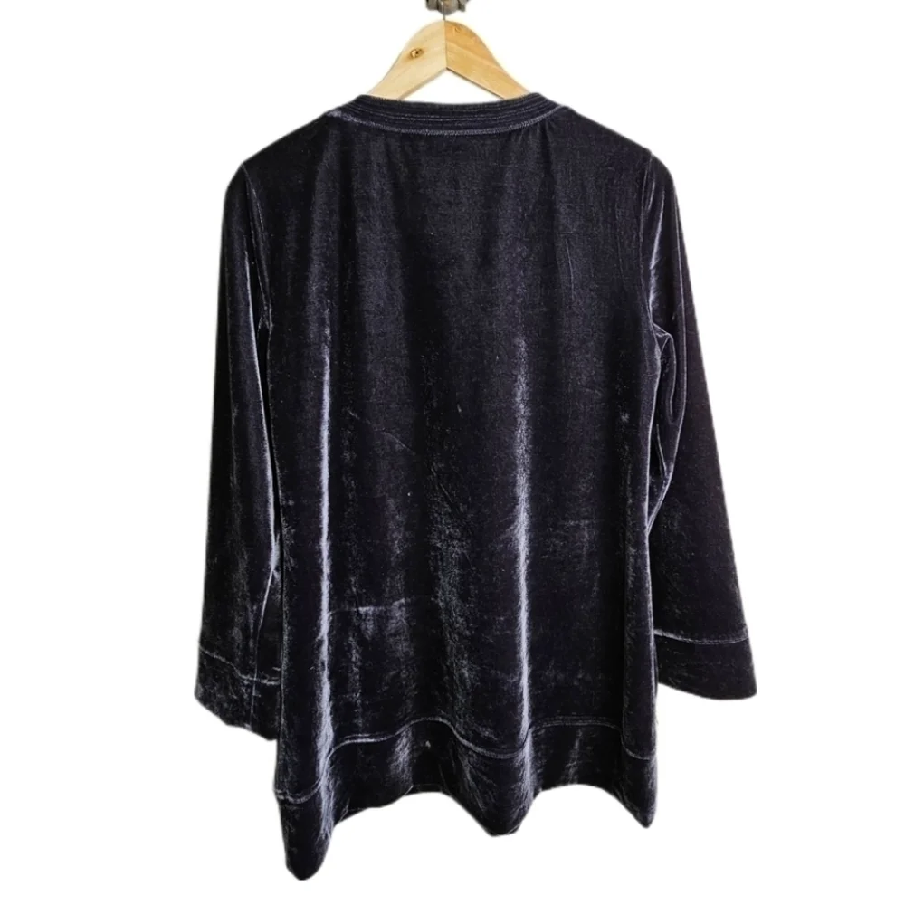Soft Surroundings velvet pocket round neck long sleeve tunic size xs - Picture 7 of 8